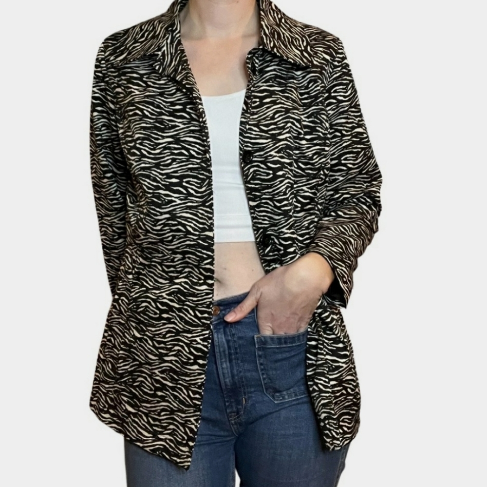 SANDRO STUDIO zebra jacquard Blazer